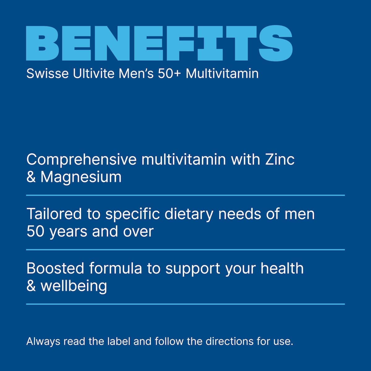 Thumbnail Swisse Ultivite Mens 50+ Multivitamin 60 Tablets