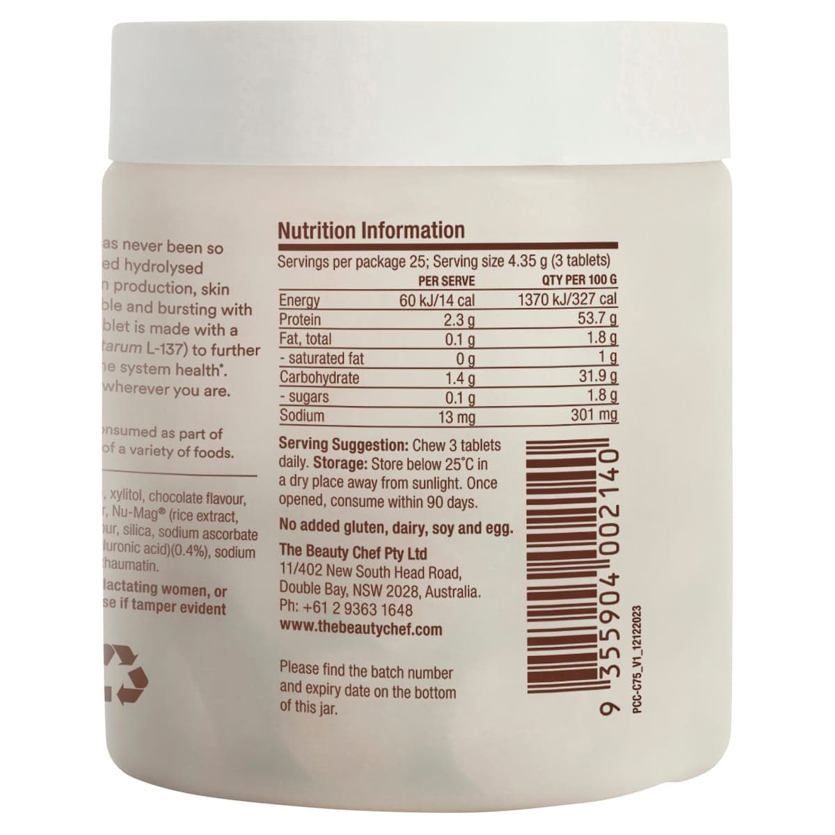 Thumbnail The Beauty Chef Plumpers Collagen Chewables Chocolate 75 Tablets