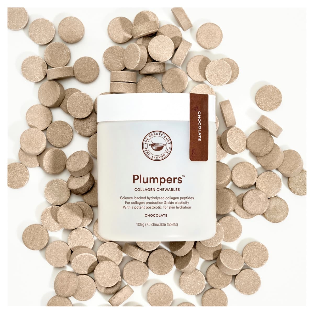 Thumbnail The Beauty Chef Plumpers Collagen Chewables Chocolate 75 Tablets