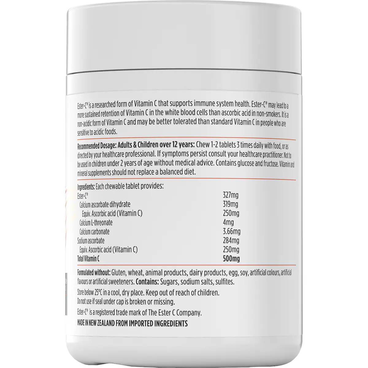 Thumbnail Nutra-Life Ester C + Chewables 120 Tablets