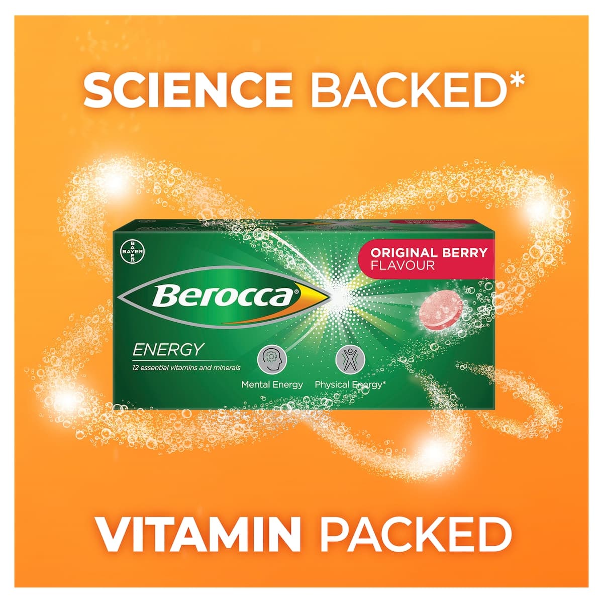 Thumbnail Berocca Energy Original Berry Effervescent Tablets 45 Pack