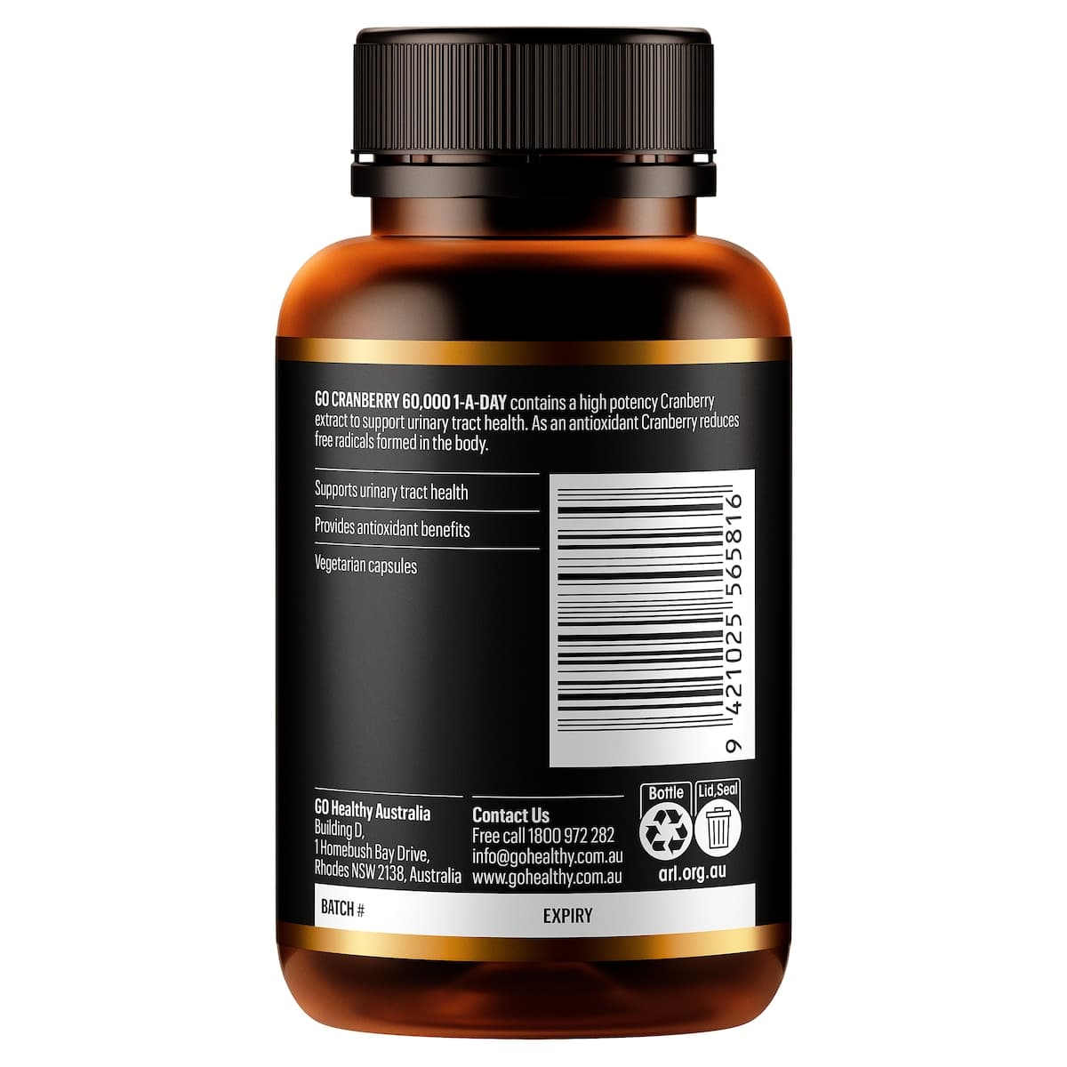 Thumbnail GO Healthy Cranberry 60000 1-A-Day 60 Vege Capsules