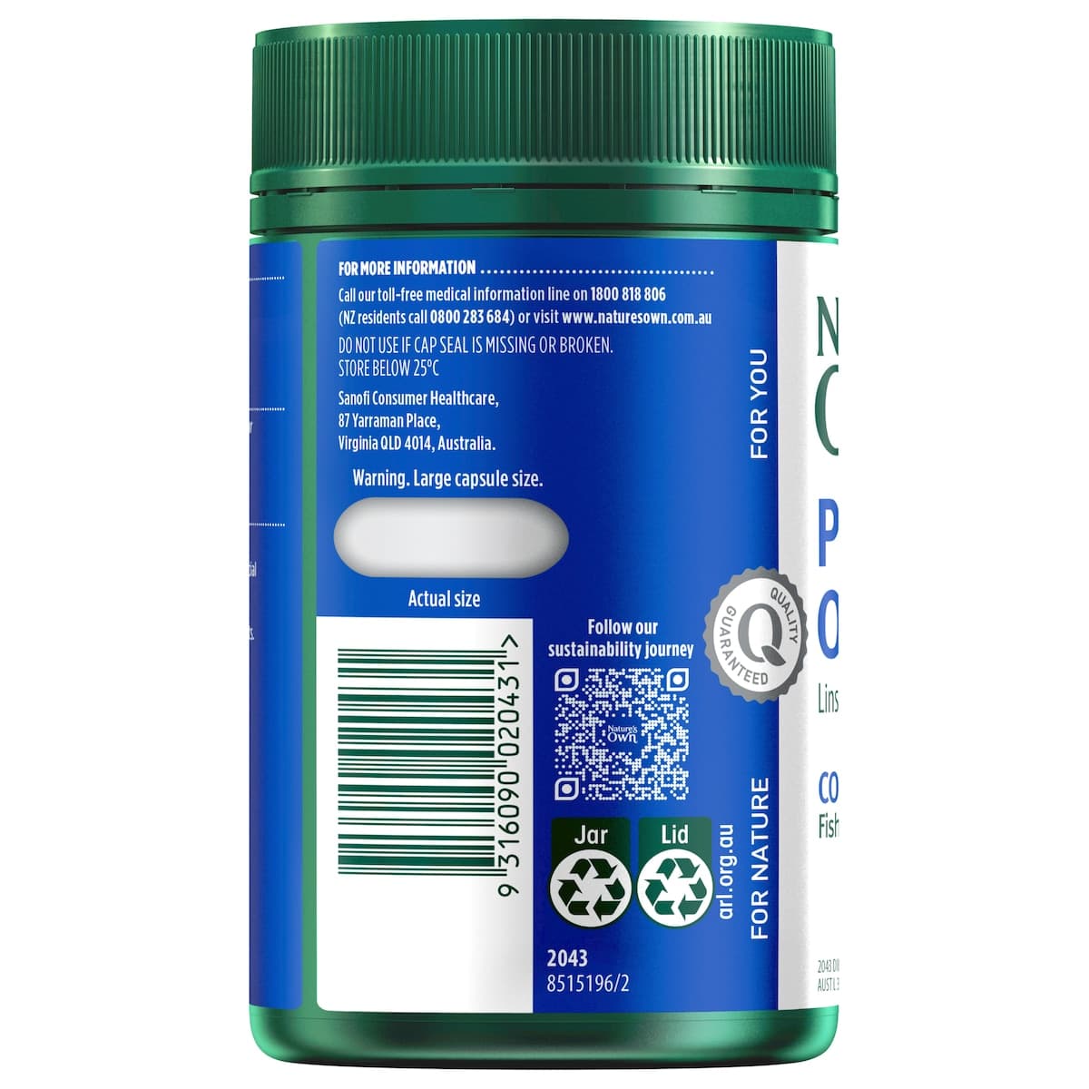 Thumbnail Nature's Own Plant Based Omega 125 Capsules