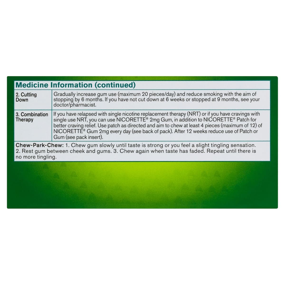 Thumbnail Nicorette Quit Smoking Nicotine Gum 2mg Classic 75 Pack
