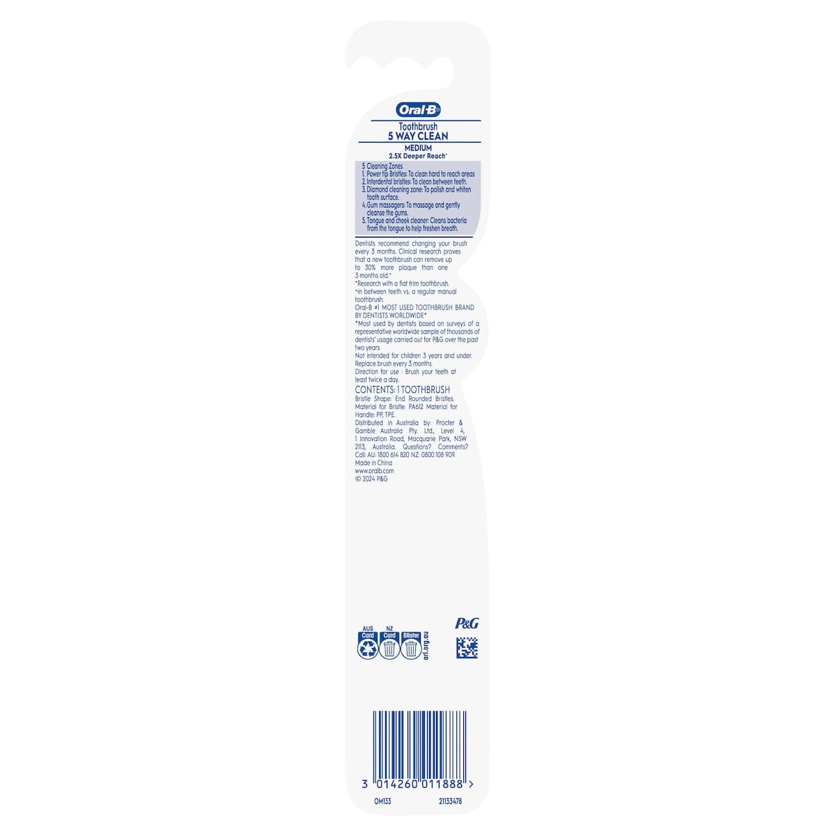 Thumbnail Oral B Complete 5 Way Clean Toothbrush Medium 1 Pack