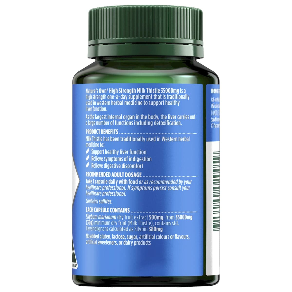 Thumbnail Nature's Own High Strength Milk Thistle 35000mg 60 Capsules