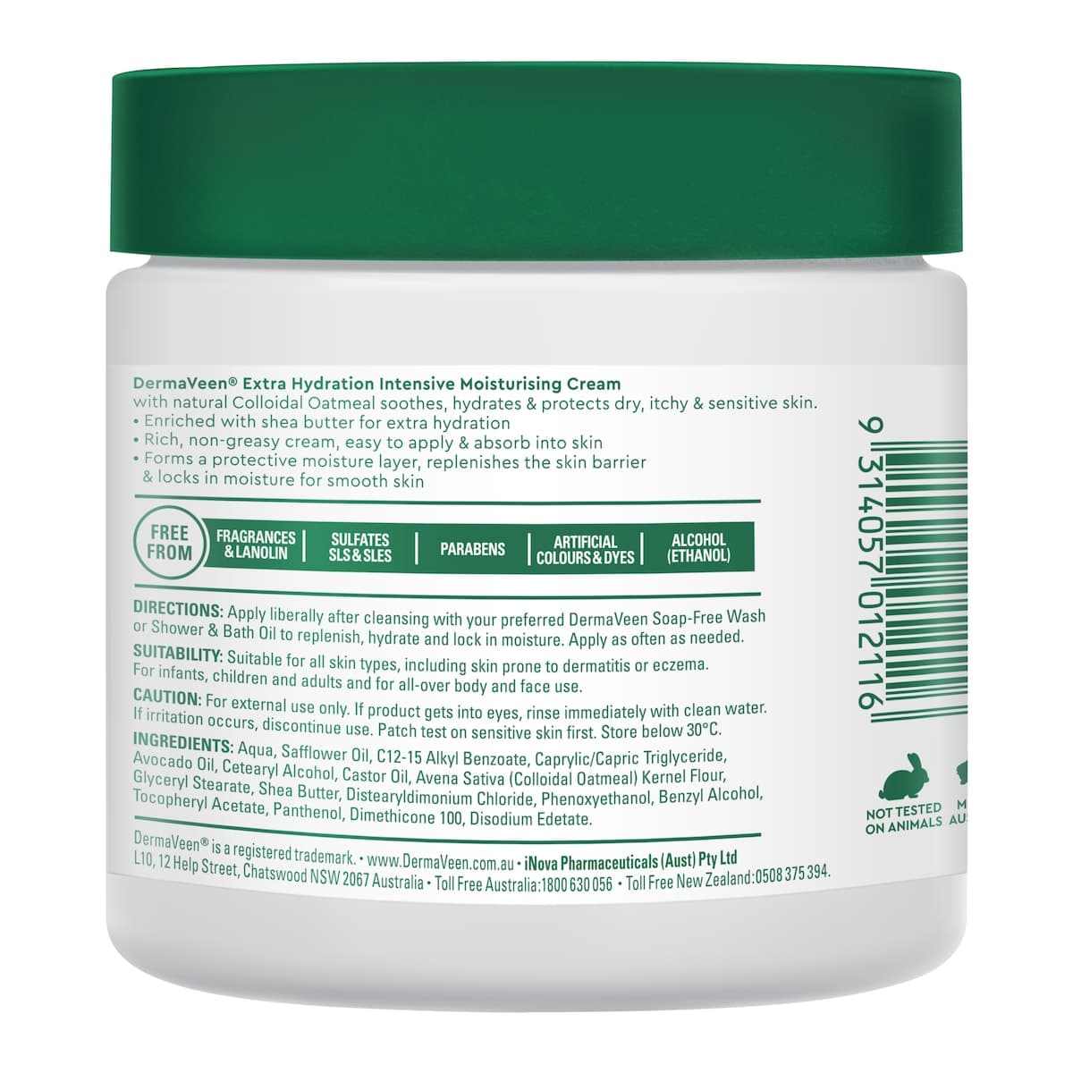 Thumbnail DermaVeen Extra Hydration Intensive Moisturising Cream 450g