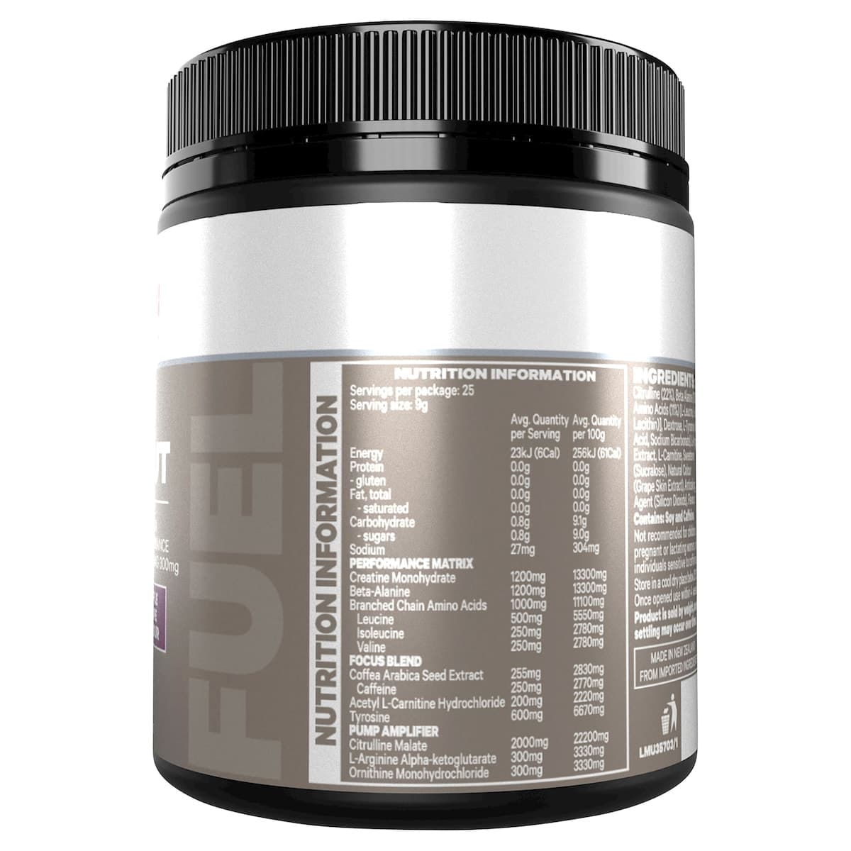 Thumbnail Musashi Pre Workout Purple Grape Flavour 225g