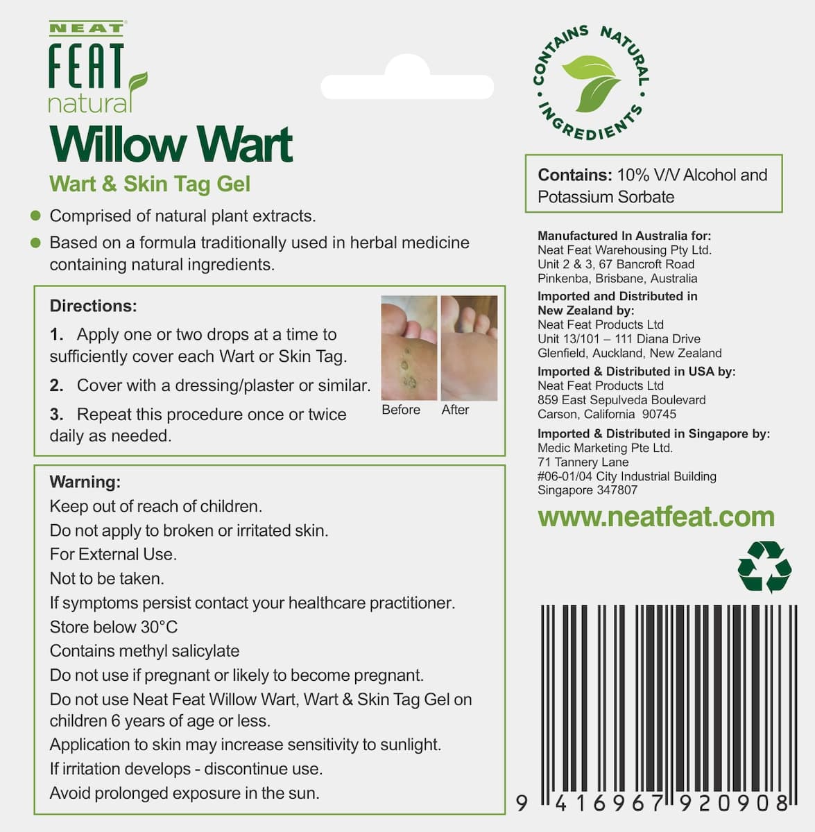 Thumbnail Neat Feat Natural Willow Wart Skin Tag & Wart Gel 10g