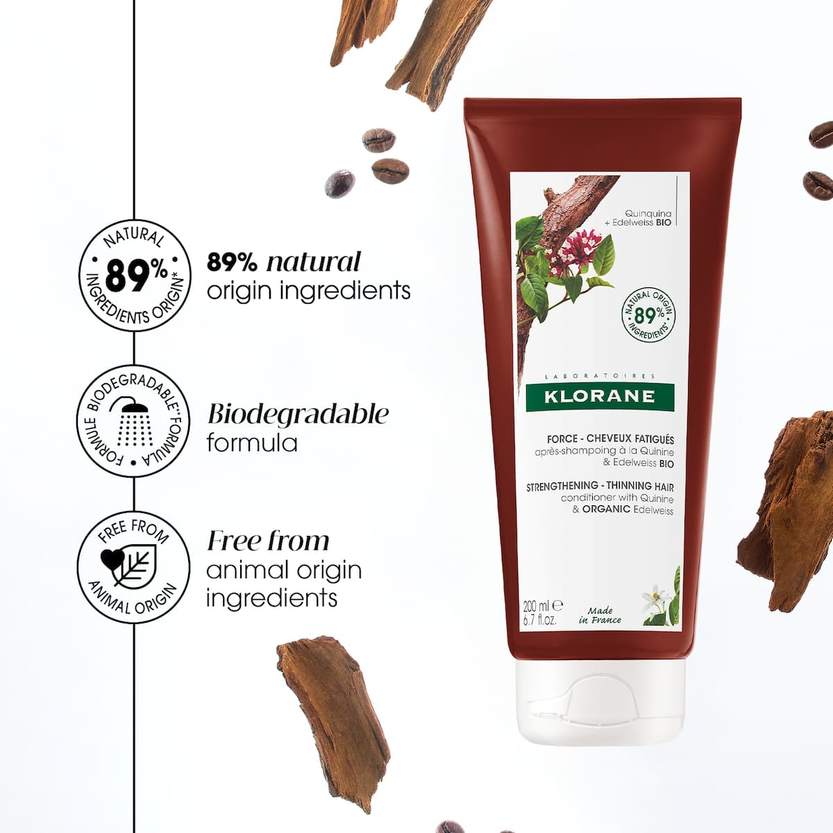 Thumbnail Klorane Strengthening Conditioner Quinine & Organic Edelweiss 200ml