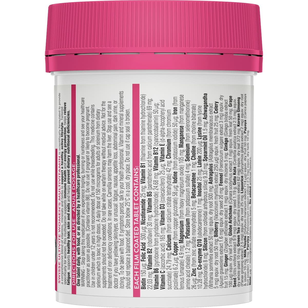 Thumbnail Swisse Ultivite Womens Multivitamin 120 Tablets (Improved Formula)