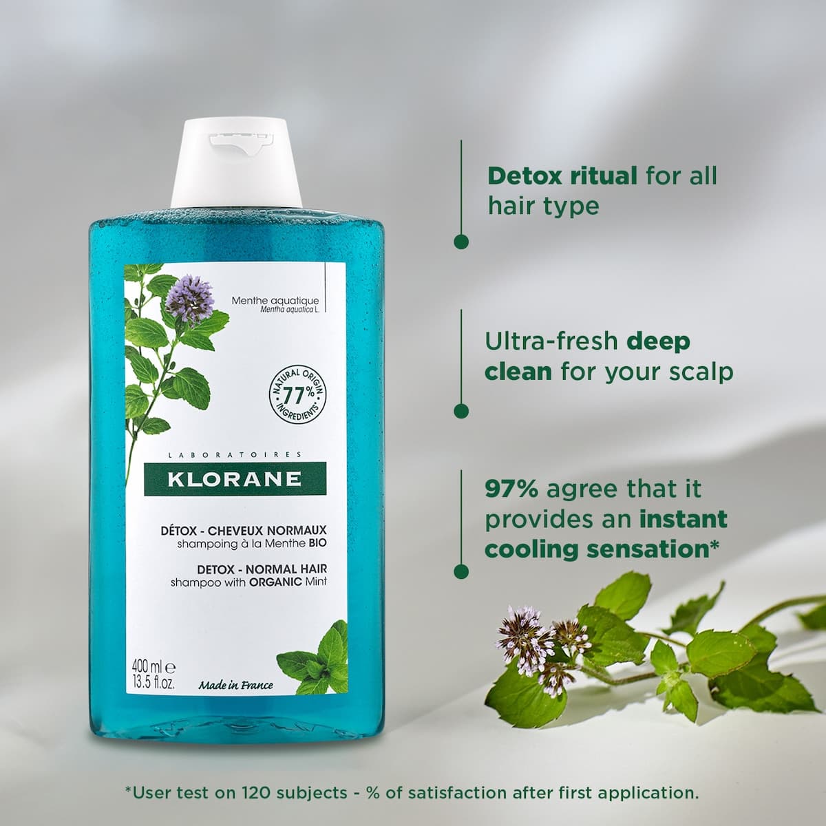 Thumbnail Klorane Detox Shampoo with Organic Mint 400ml