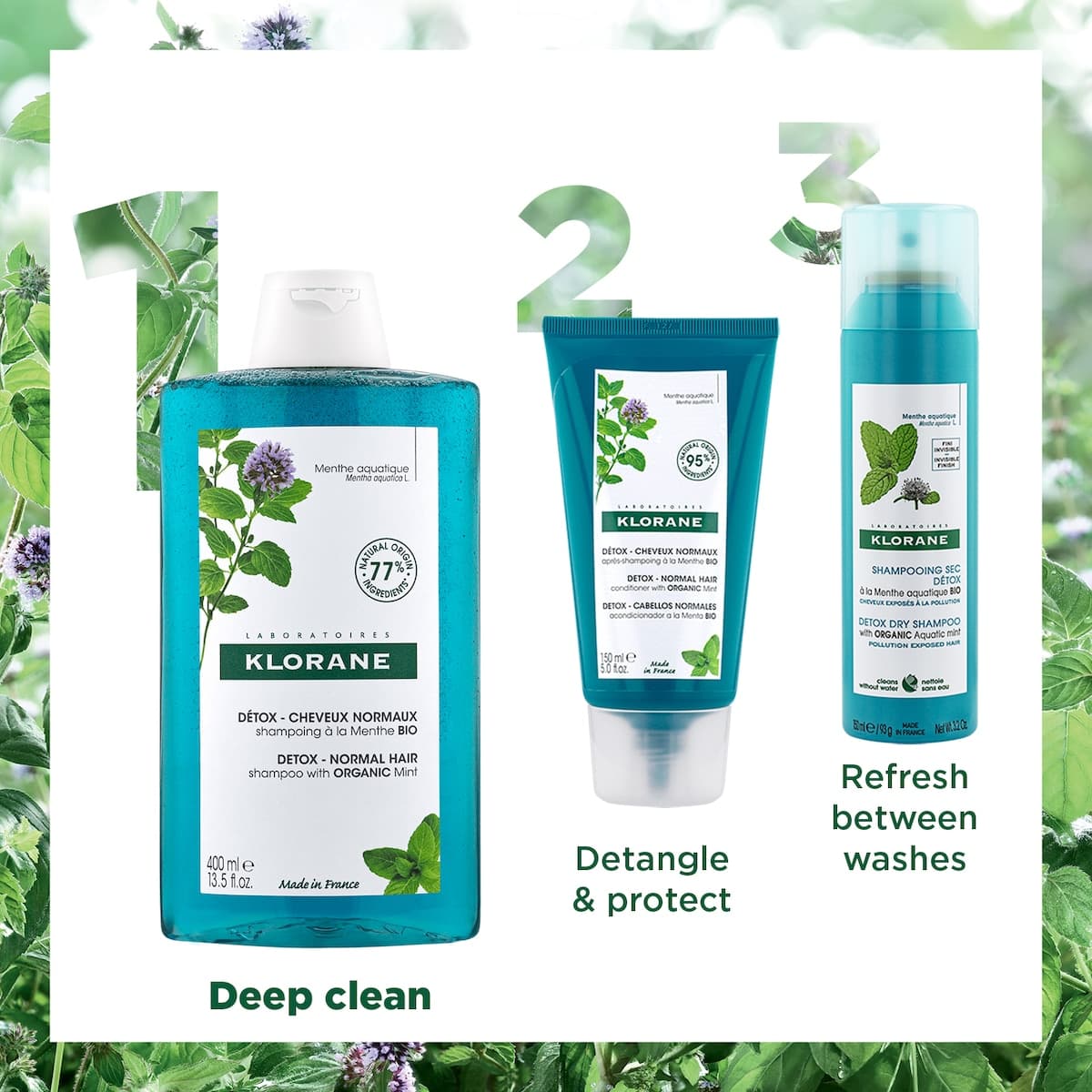 Thumbnail Klorane Detox Shampoo with Organic Mint 400ml