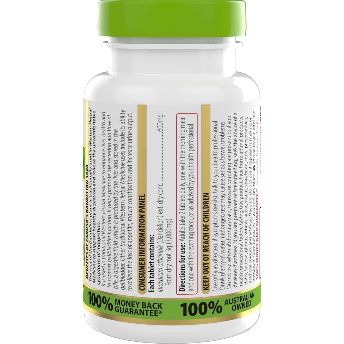 Thumbnail Carusos Dandelion 3000 50 Tablets