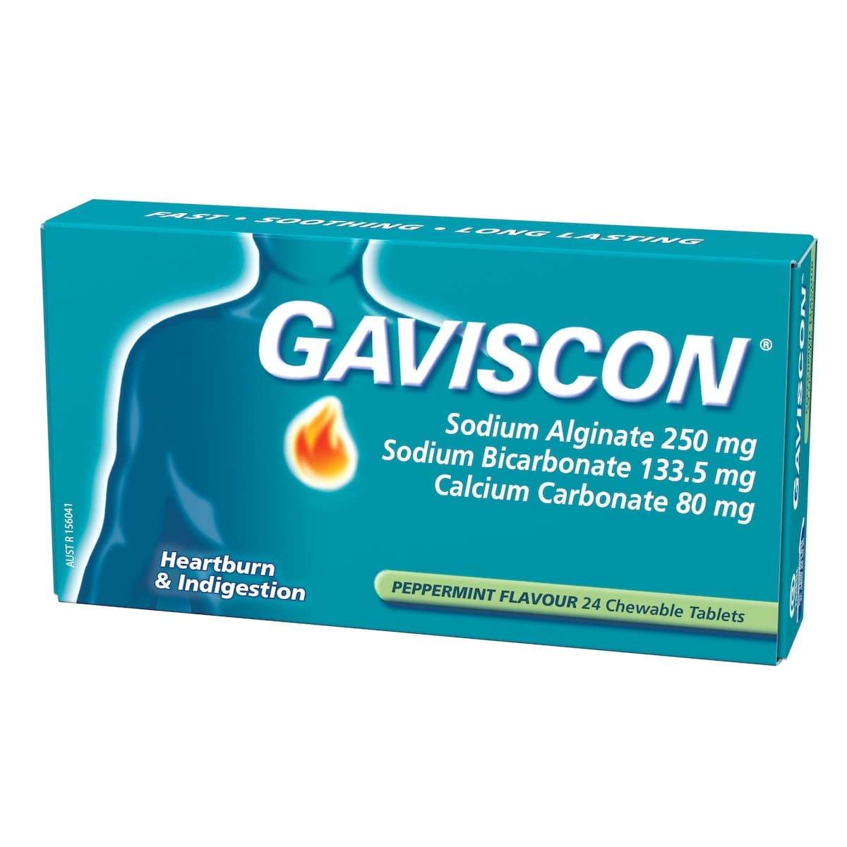 Thumbnail Gaviscon Heartburn & Indigestion Peppermint 24 Chewable Tablets