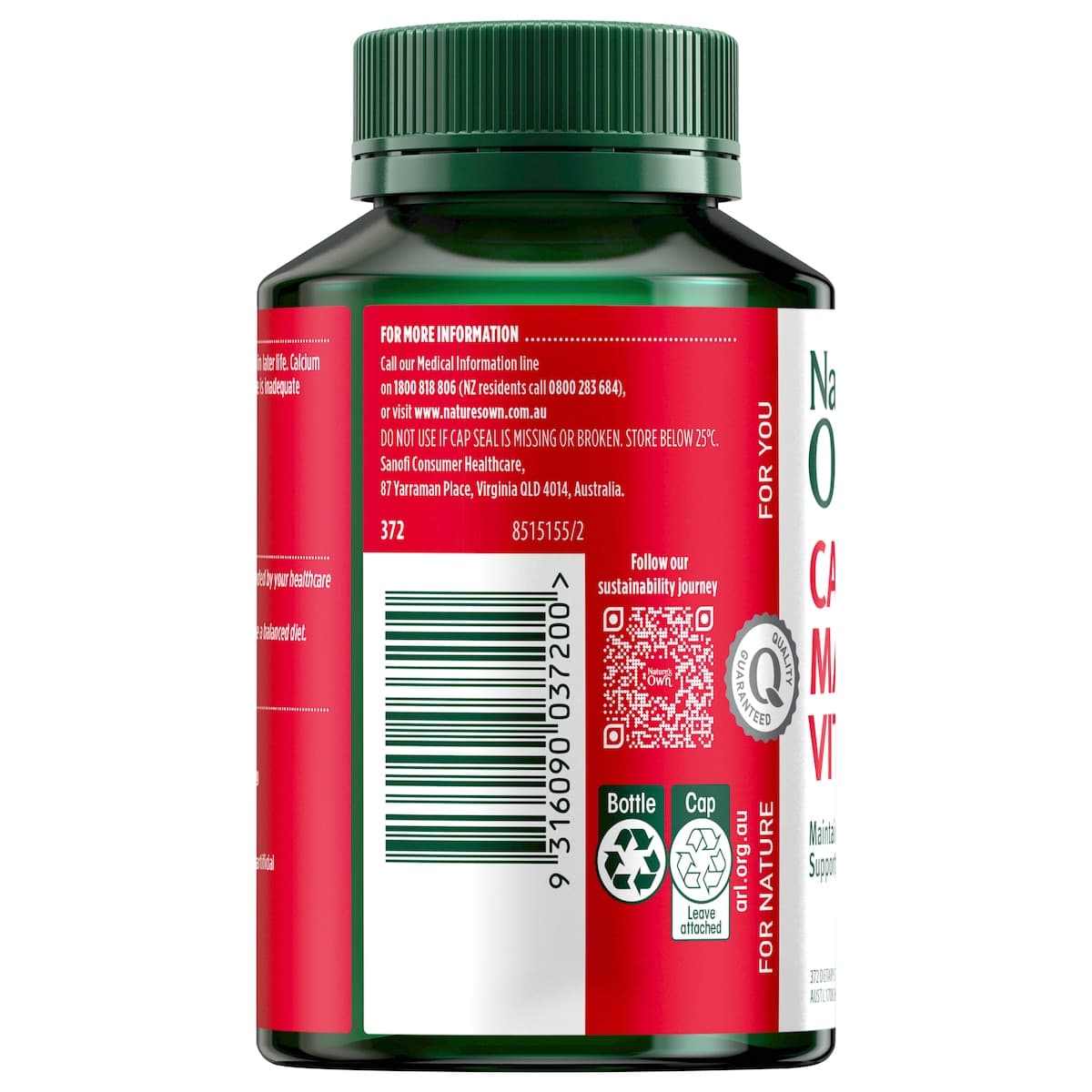 Thumbnail Nature's Own Calcium Magnesium & Vitamin D3 120 Tablets
