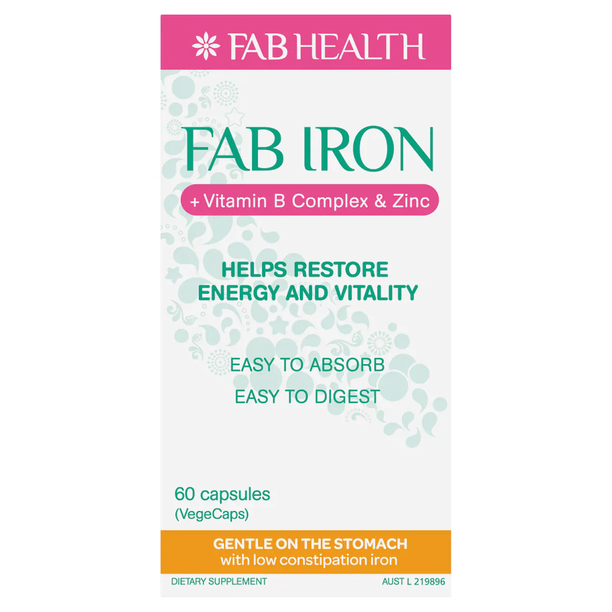 Thumbnail Fab Iron + Vitamin B + Zinc 60 Capsules