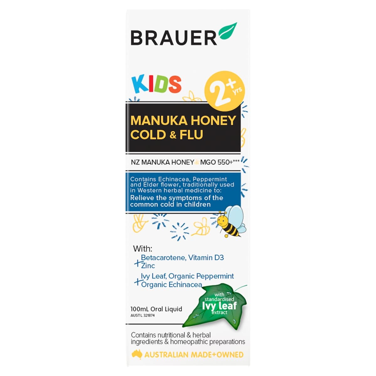 Thumbnail Brauer Kids Manuka Honey Cold & Flu 100ml