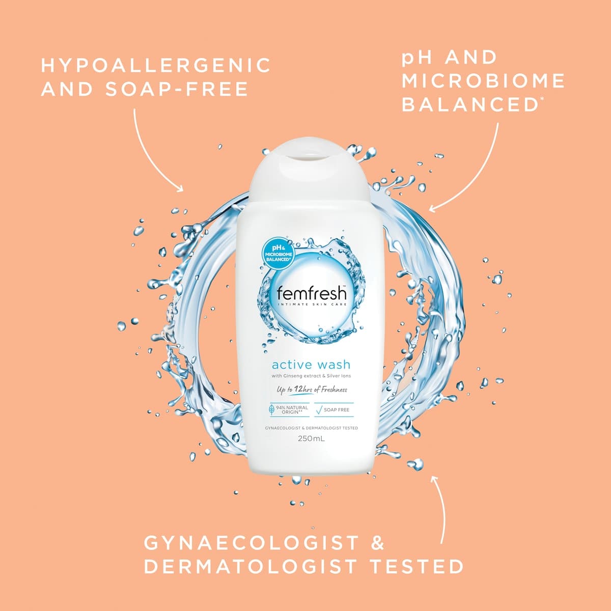 Thumbnail Femfresh Intimate Wash Deodorising 250ml