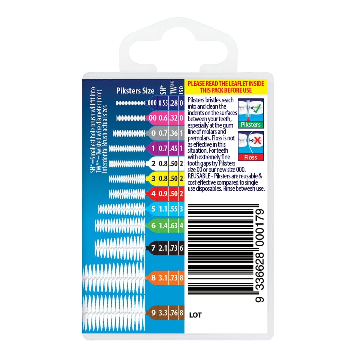 Thumbnail Piksters Interdental Brushes Size 7 Black 40 Pack