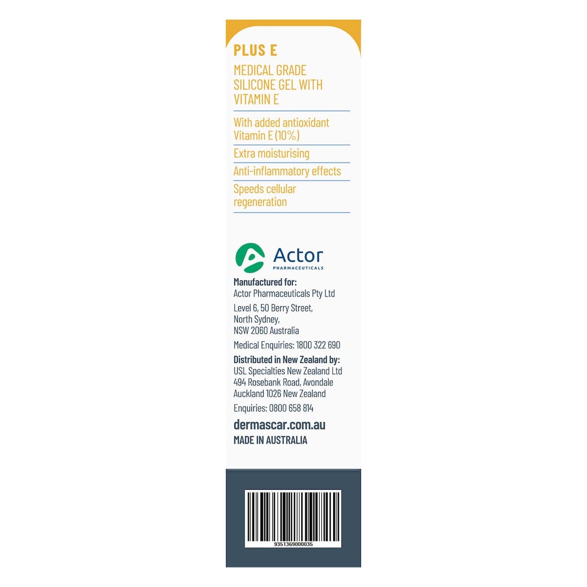 Thumbnail DermaScar Silicone Scar Reduction Gel Plus E 15g