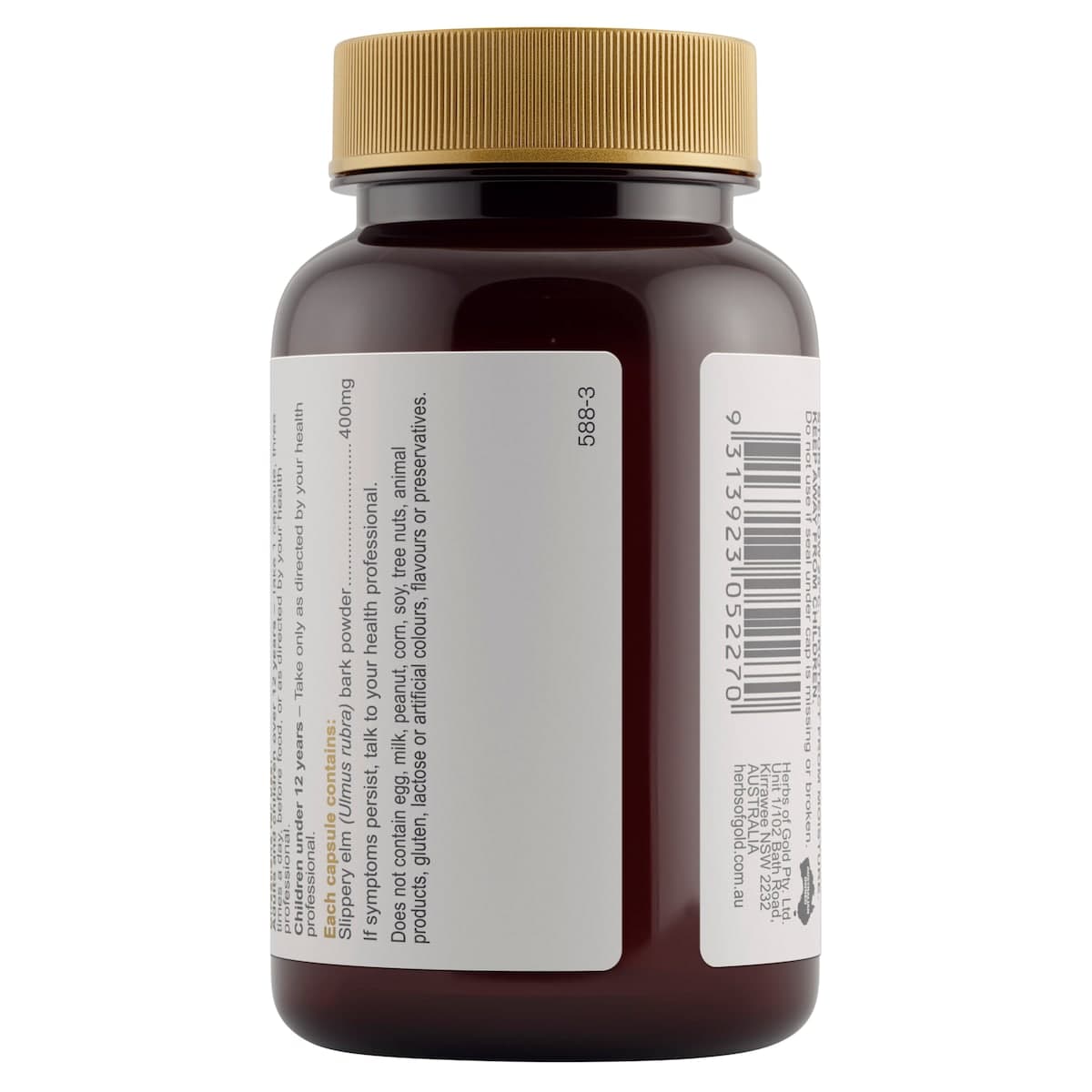 Thumbnail Herbs of Gold Slippery Elm 400mg 60 Capsules