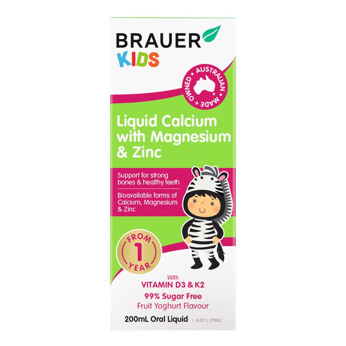 Thumbnail Brauer Kids Liquid Calcium with Magnesium & Zinc 200ml