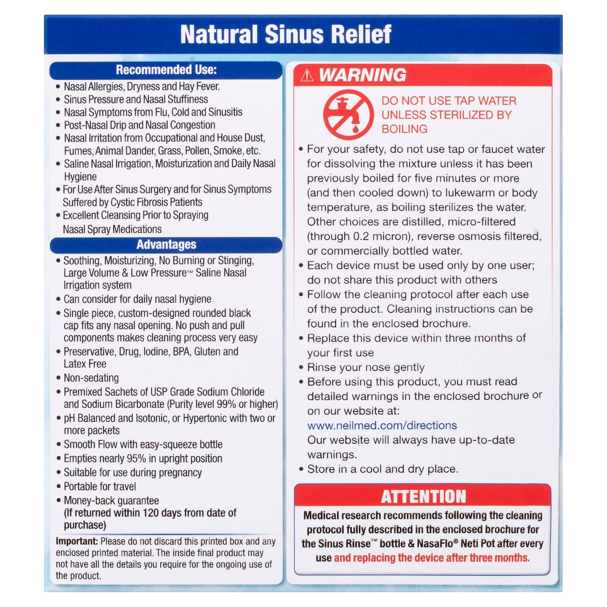 Thumbnail NeilMed Premixed Sinus Rinse Kit 60 Sachets