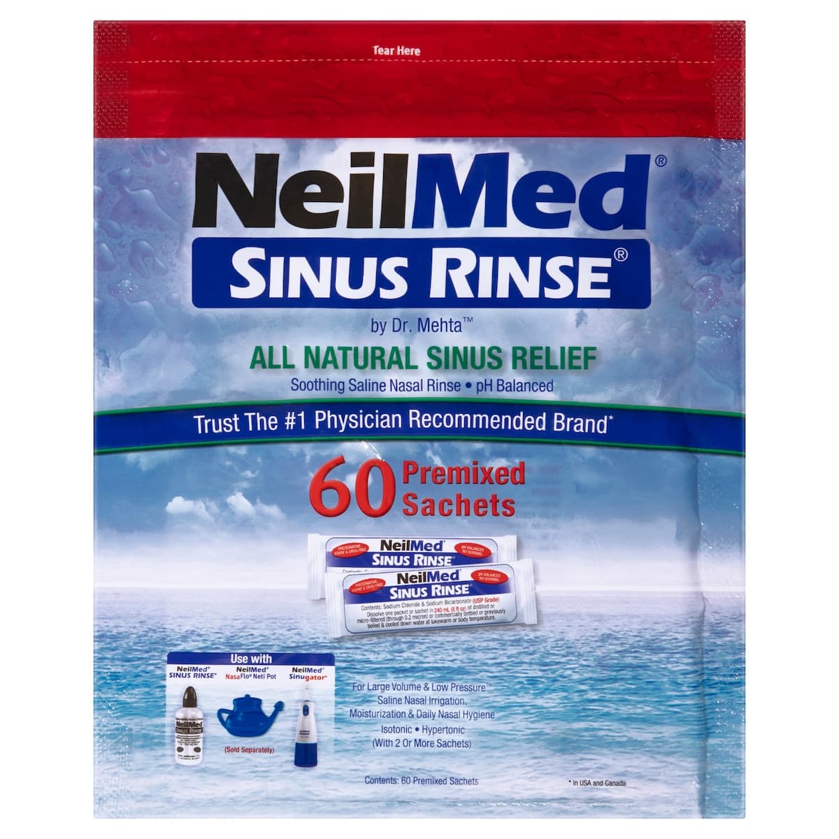 Thumbnail NeilMed Premixed Sinus Rinse Kit 60 Sachets