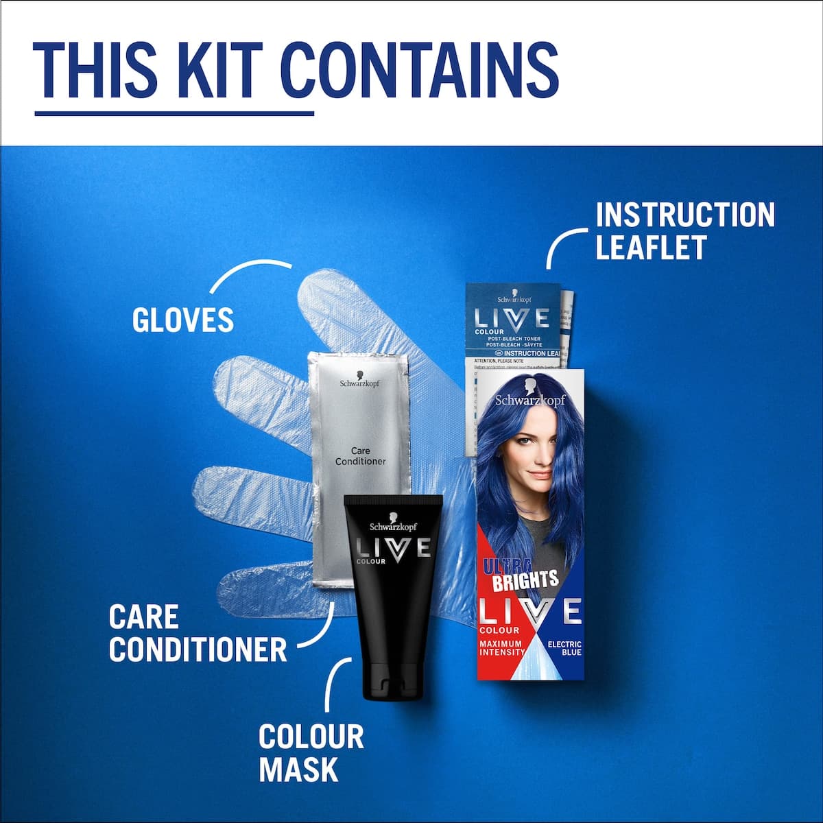 Thumbnail Schwarzkopf Live Hair Colour Ultra Brights Electric Blue 75ml