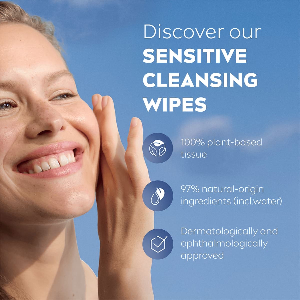 Thumbnail Nivea 3in1 Sensitive Facial Cleansing Wipes 25 Pack