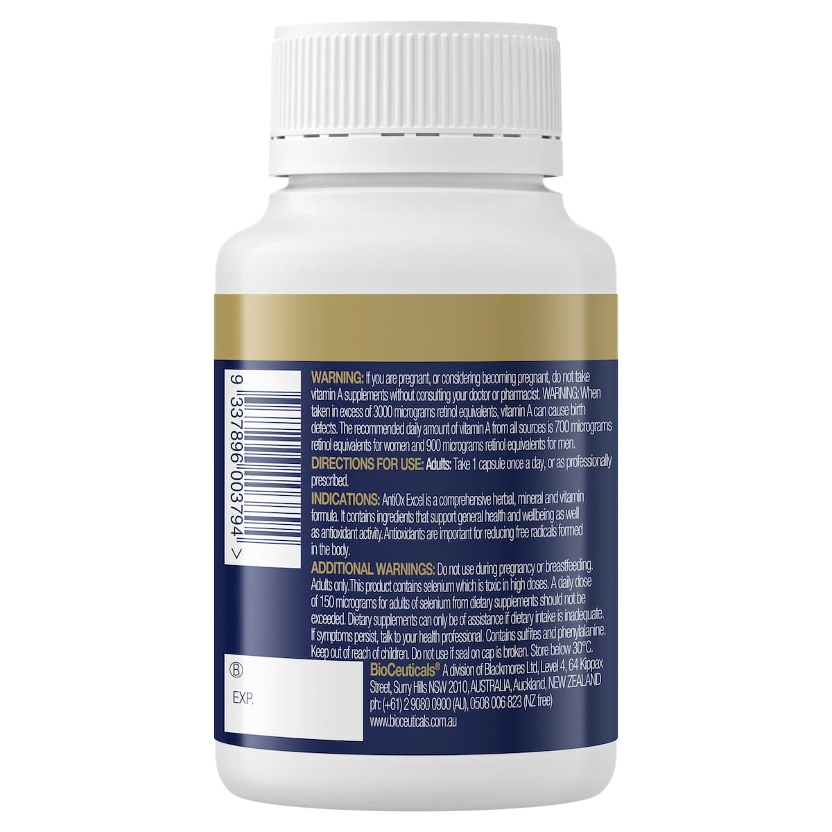 Thumbnail BioCeuticals AntiOx Excel 60 Capsules
