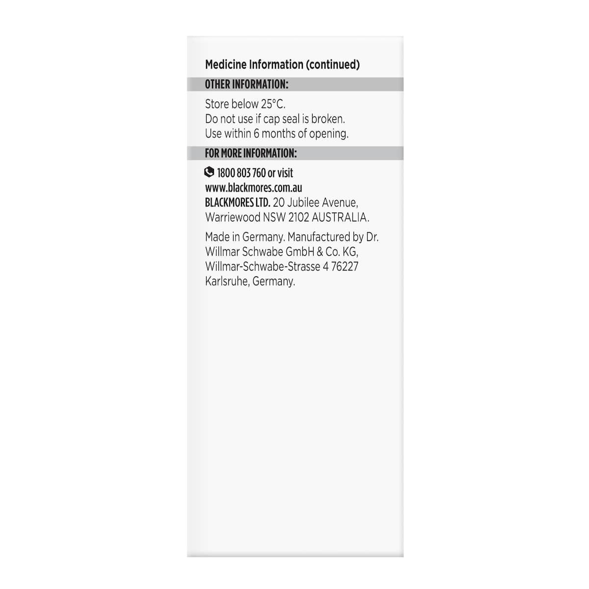 Thumbnail Blackmores Kaloba Liquid 50ml
