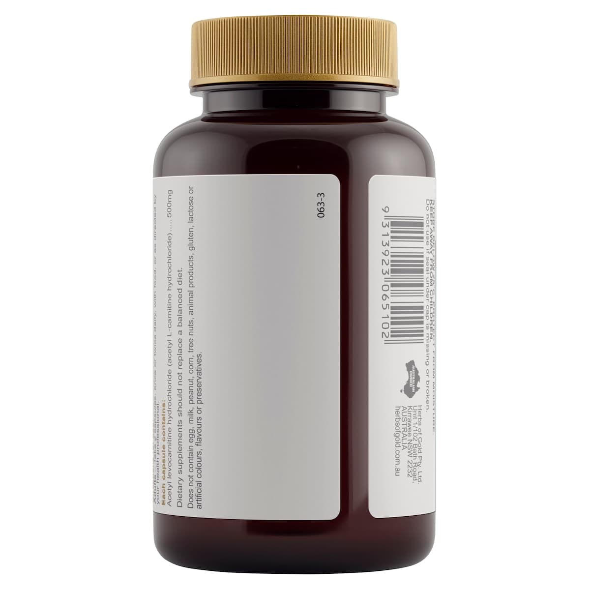 Thumbnail Herbs of Gold Acetyl L-Carnitine 60 Capsules