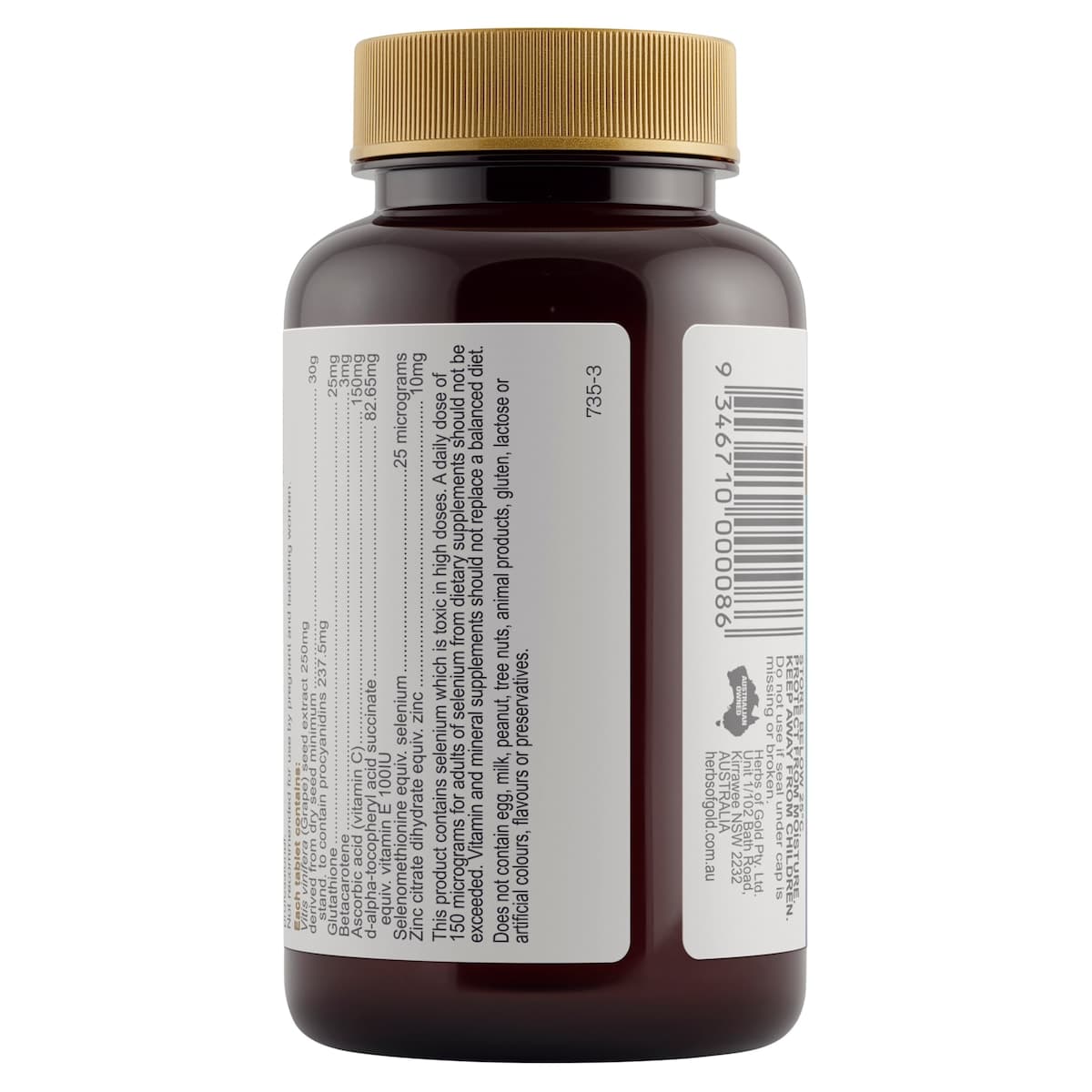 Thumbnail Herbs of Gold Grape Seed Gold 60 Tablets