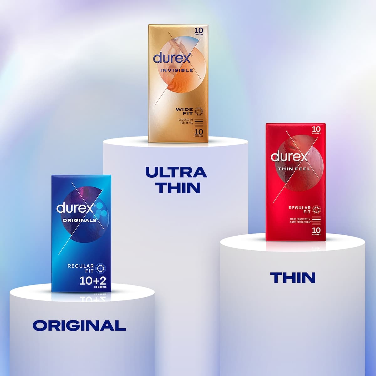 Thumbnail Durex Invisible Ultra Thin Wide Fit Condoms 10 Pack