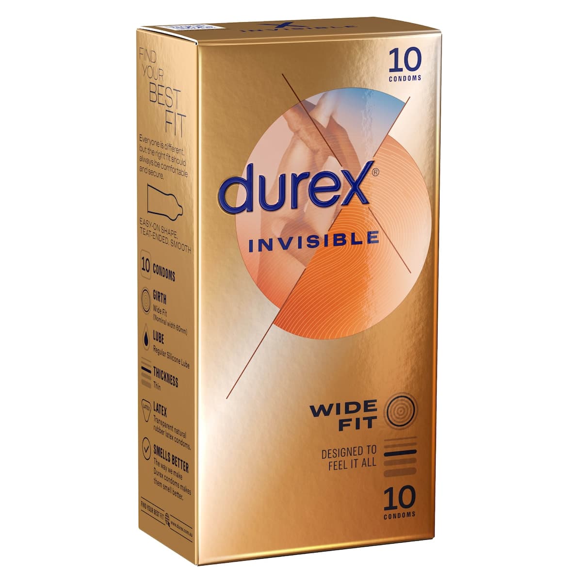 Thumbnail Durex Invisible Ultra Thin Wide Fit Condoms 10 Pack