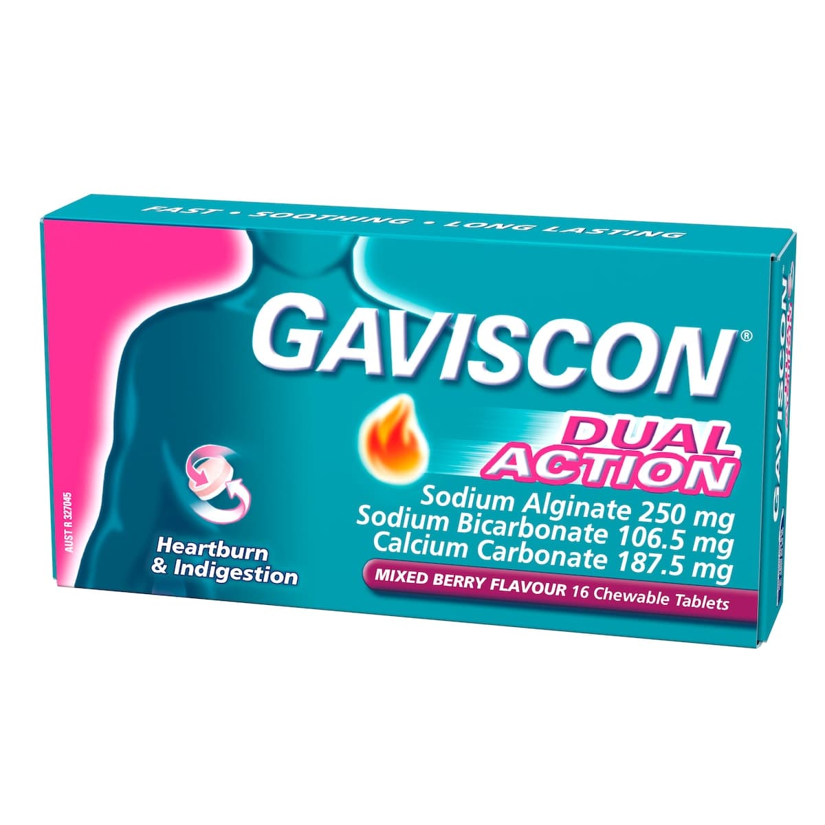 Thumbnail Gaviscon Dual Action Mixed Berry Chewable Tablets 16 Pack