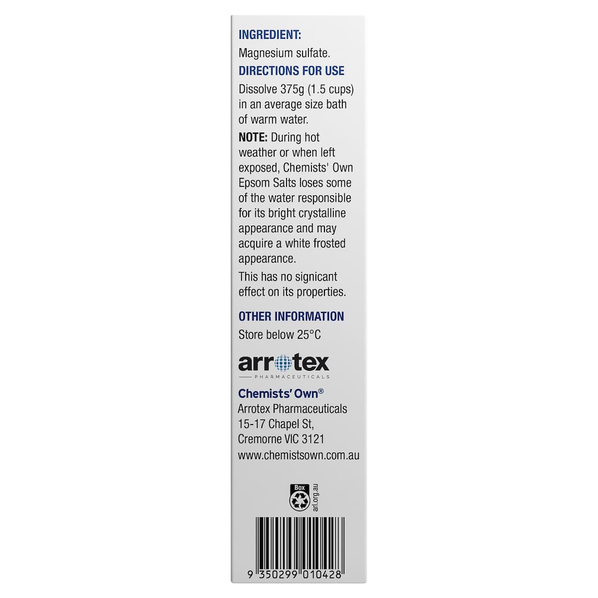 Thumbnail Chemists Own Epsom Salts 1kg