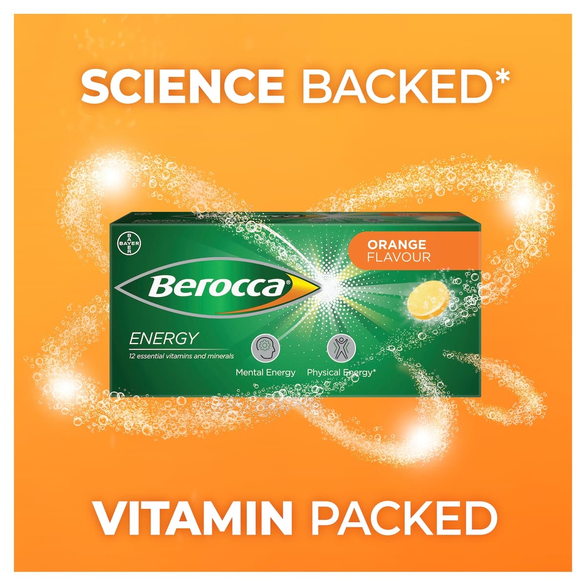 Thumbnail Berocca Energy Orange Effervescent Tablets 30 Pack