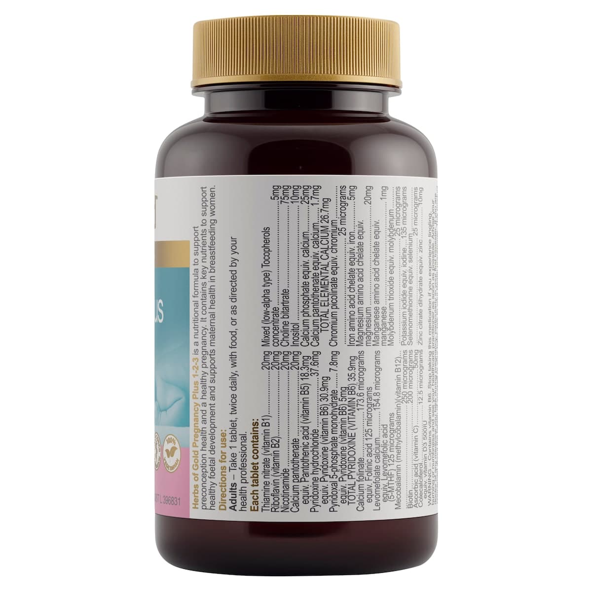 Thumbnail Herbs of Gold Pregnancy Plus 1-2-3 60 Tablets