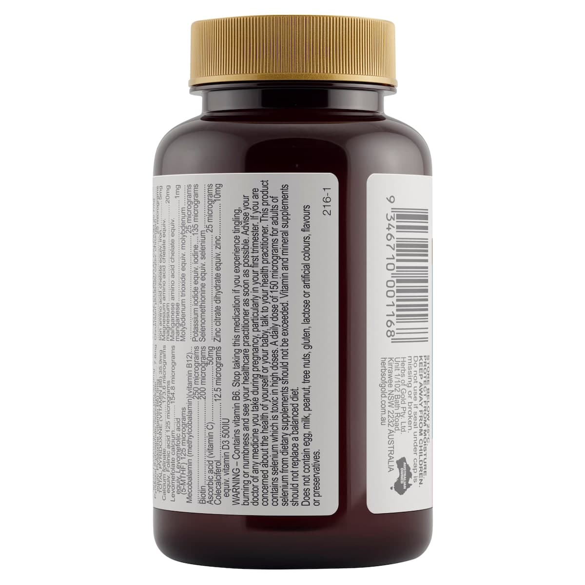Thumbnail Herbs of Gold Pregnancy Plus 1-2-3 60 Tablets