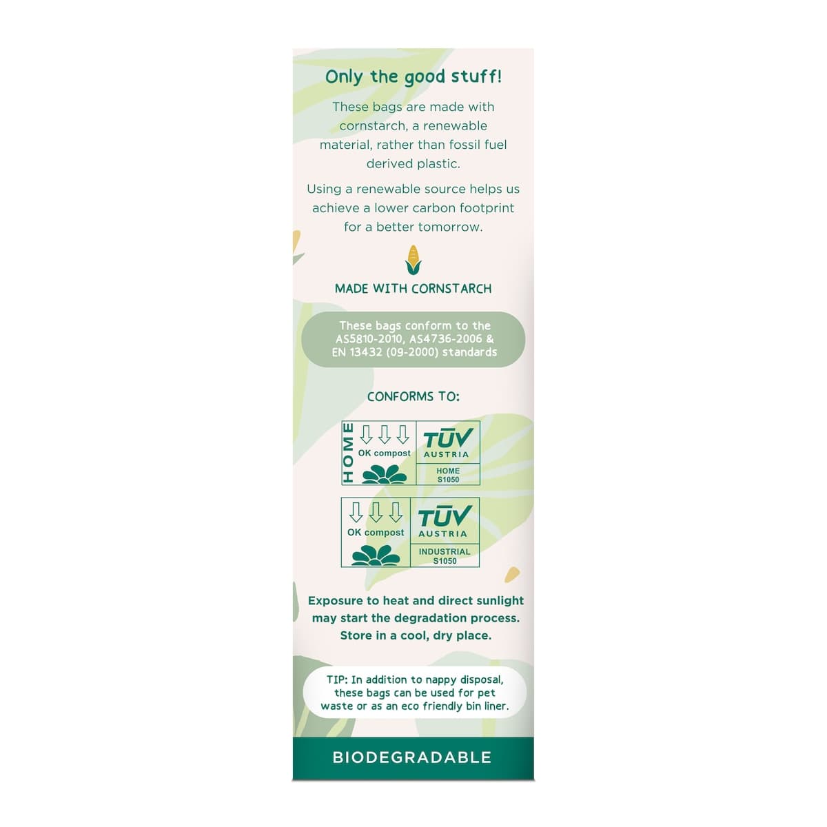 Thumbnail Gaia Natural Baby Biodegradable Nappy Bags 50 Pack