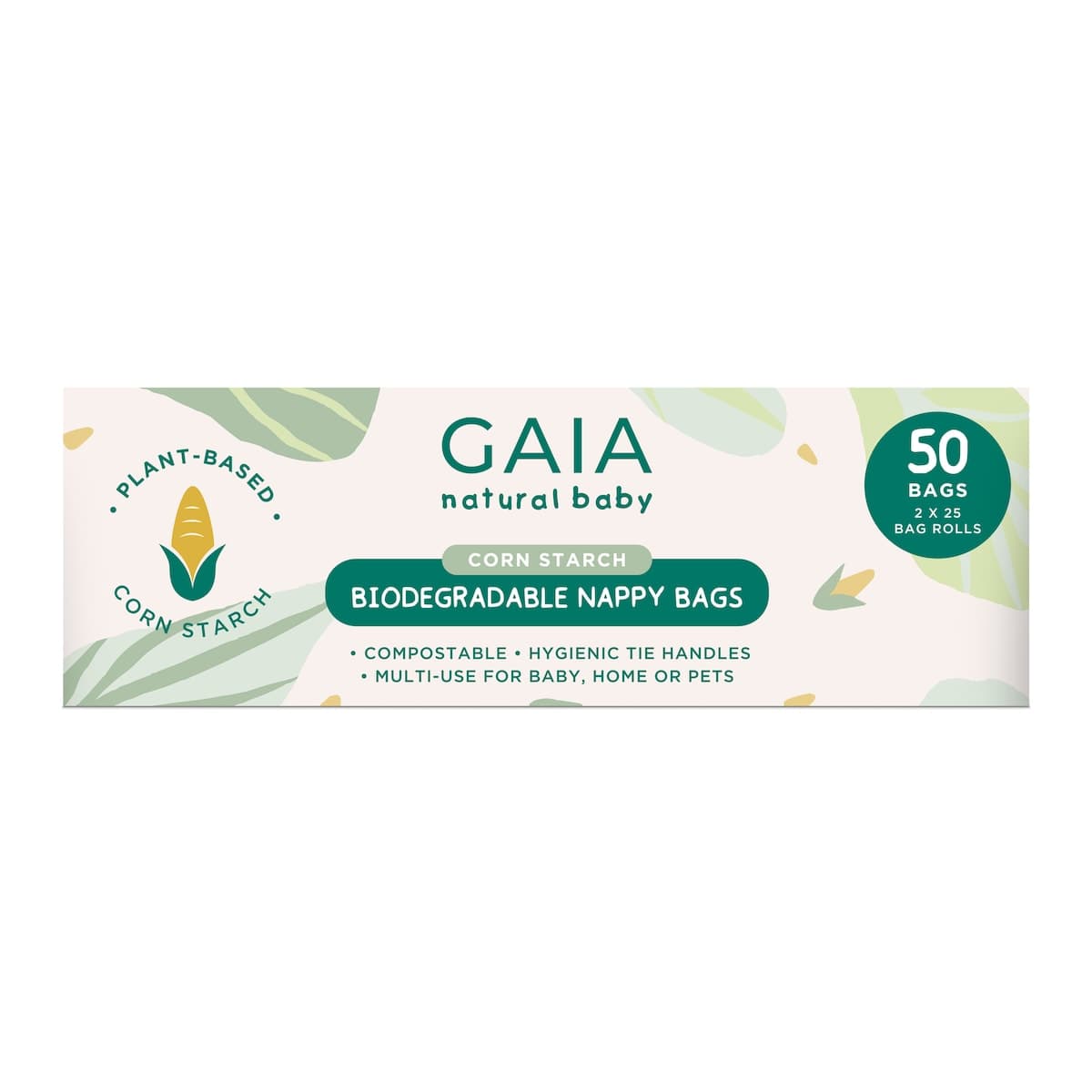 Thumbnail Gaia Natural Baby Biodegradable Nappy Bags 50 Pack