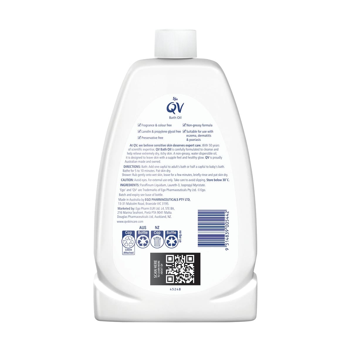 Thumbnail Ego QV Bath Oil 1 Litre