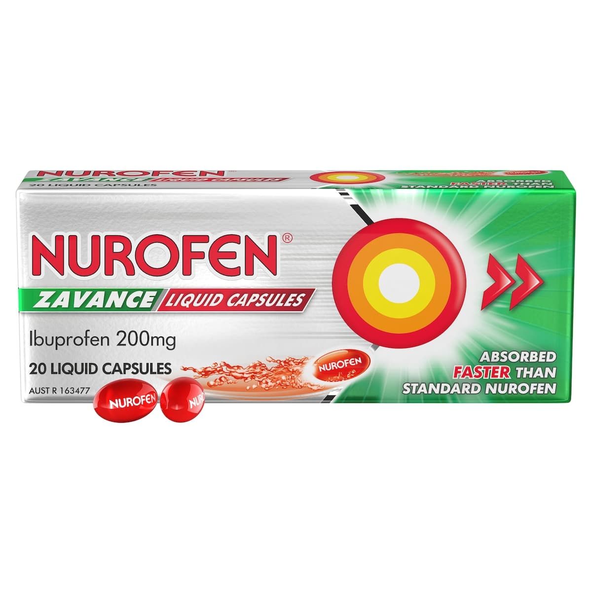 Thumbnail Nurofen Zavance Fast Pain Relief 20 Liquid Capsules