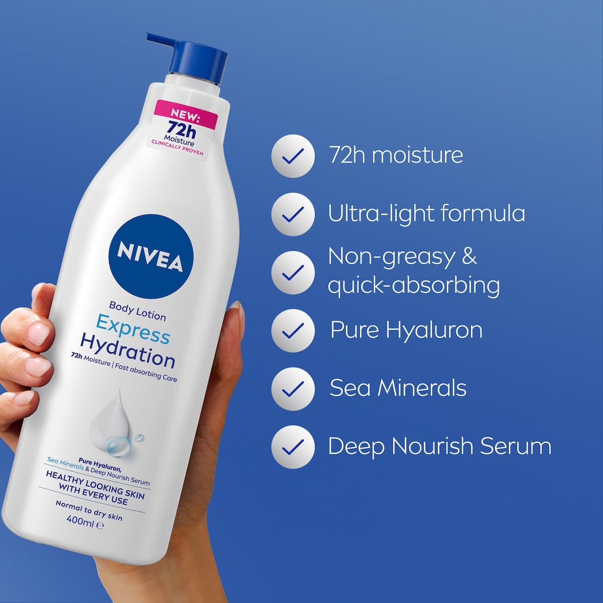 Thumbnail Nivea Express Hydration Body Lotion 400ml