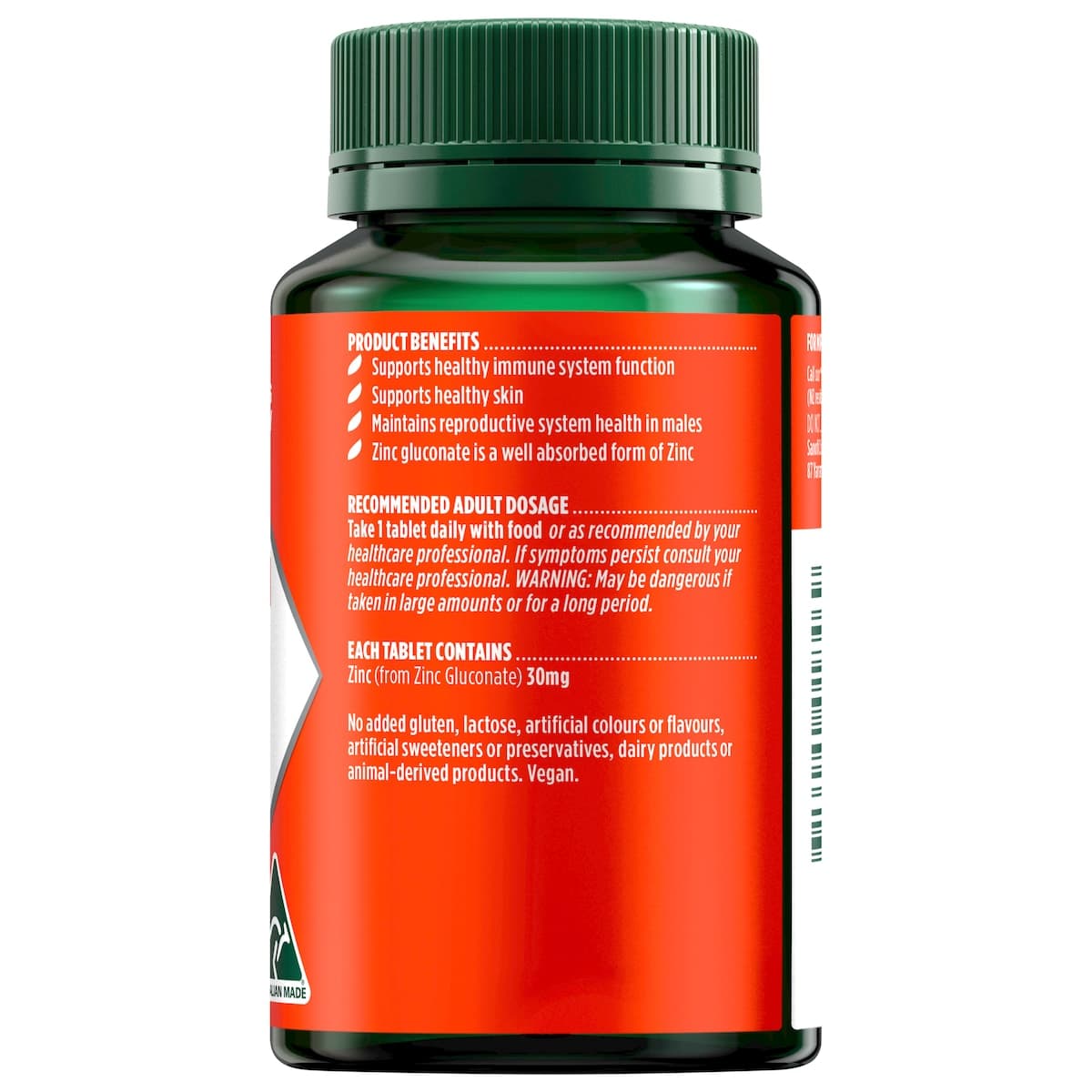 Thumbnail Nature's Own Zinc 30mg 120 Tablets