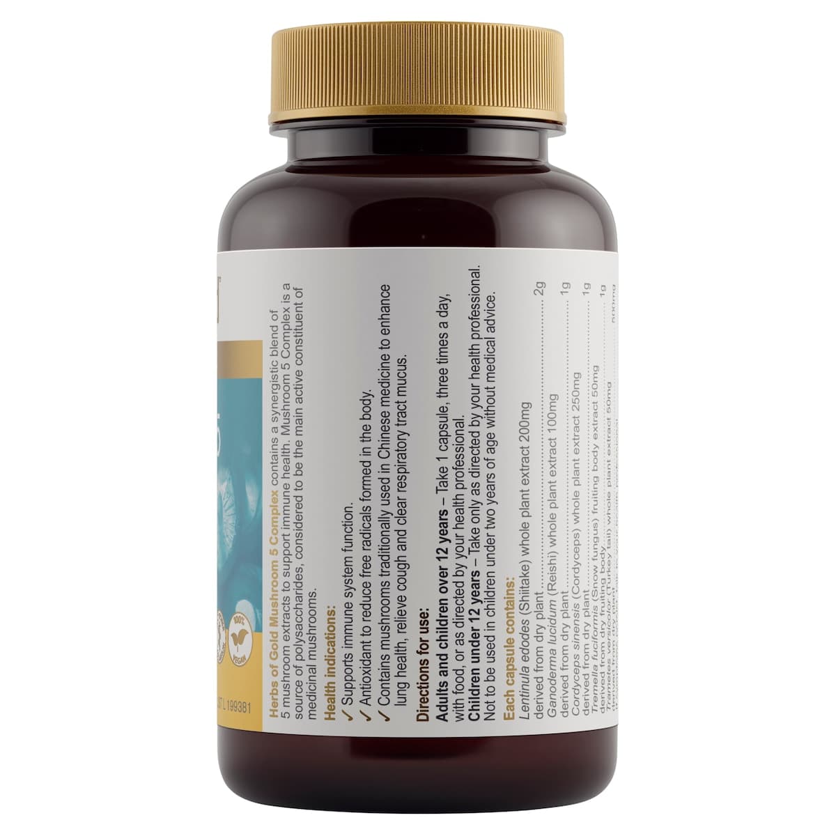 Thumbnail Herbs of Gold Mushroom 5 Complex 60 Capsules