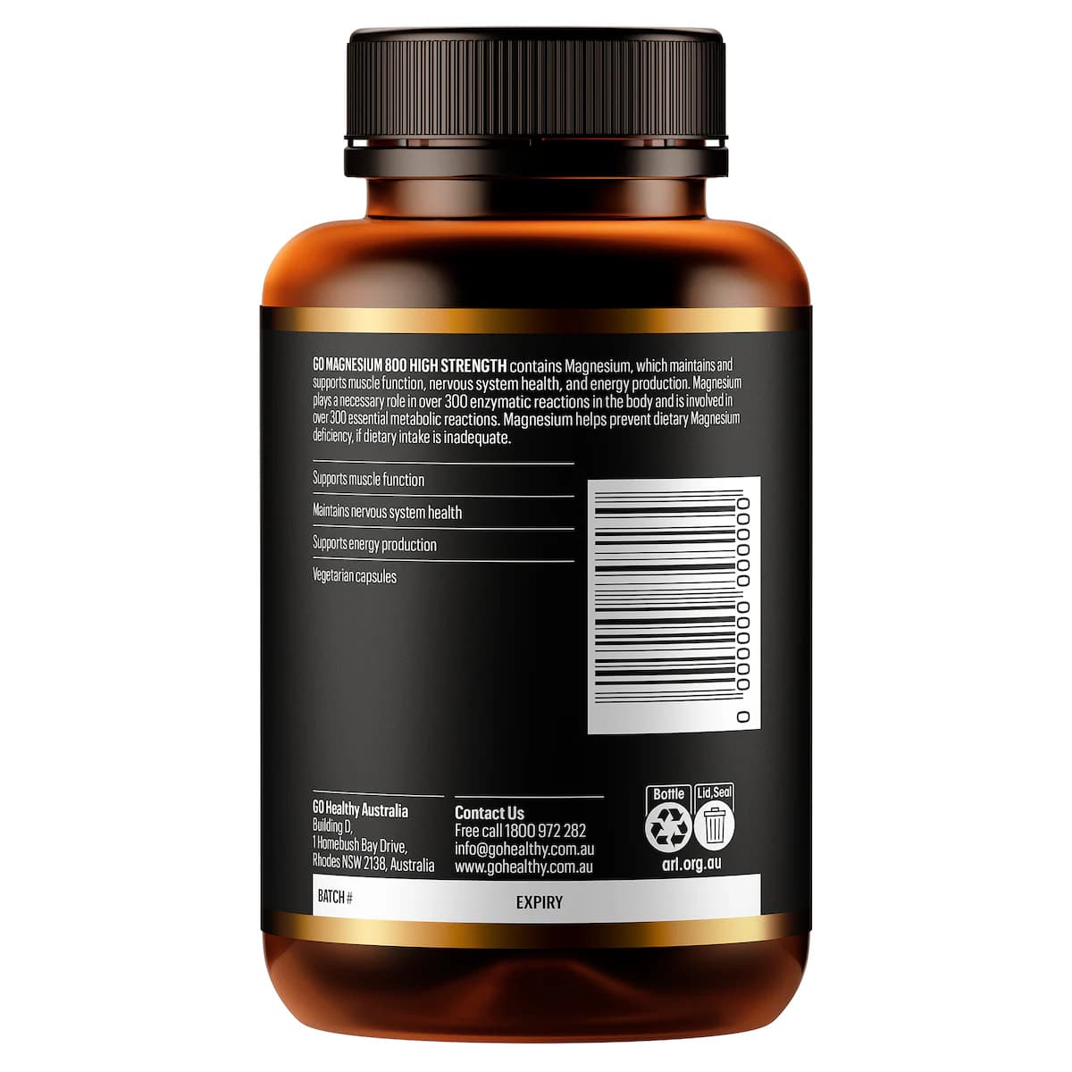 Thumbnail GO Healthy Magnesium 800 High Strength 120 Vege Capsules